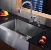 30 inch Farmhouse Apron Single Bowl 16 gauge Stainless Steel Kitchen Sink  with NoiseDefend™ Soundproofing