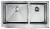 33 inch Farmhouse Apron 60/40 Double Bowl 16 gauge Stainless Steel Kitchen Sink  with NoiseDefend™ Soundproofing