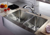 33 inch Farmhouse Apron 60/40 Double Bowl 16 gauge Stainless Steel Kitchen Sink  with NoiseDefend™ Soundproofing