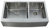 36 inch Farmhouse Apron 60/40 Double Bowl 16 gauge Stainless Steel Kitchen Sink with NoiseDefend™ Soundproofing