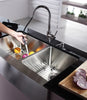 36 inch Farmhouse Apron 60/40 Double Bowl 16 gauge Stainless Steel Kitchen Sink with NoiseDefend™ Soundproofing