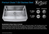 32 inch Undermount Single Bowl 16 gauge Stainless Steel Kitchen Sink with NoiseDefend™ Soundproofing
