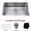 32 INCH UNDERMOUNT SINGLE BOWL 16 GAUGE STAINLESS STEEL KITCHEN SINK