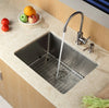 23 inch Undermount Single Bowl 16 gauge Stainless Steel Kitchen Sink  with NoiseDefend™ Soundproofing