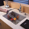 23 inch Undermount Single Bowl 16 gauge Stainless Steel Kitchen Sink  with NoiseDefend™ Soundproofing