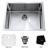 23 INCH UNDERMOUNT SINGLE BOWL 16 GAUGE STAINLESS STEEL KITCHEN SINK
