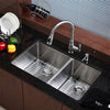 33 INCH UNDERMOUNT 60/40 DOUBLE BOWL 16 GAUGE STAINLESS STEEL KITCHEN SINK