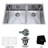 33 INCH UNDERMOUNT 60/40 DOUBLE BOWL 16 GAUGE STAINLESS STEEL KITCHEN SINK