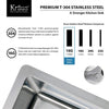 33 INCH UNDERMOUNT 60/40 DOUBLE BOWL 16 GAUGE STAINLESS STEEL KITCHEN SINK