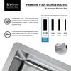 33 inch Undermount 60/40 Double Bowl 16 gauge Stainless Steel Kitchen Sink with NoiseDefend™ Soundproofing