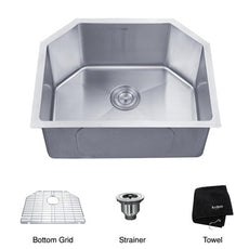 3 INCH UNDERMOUNT SINGLE BOWL 16 GAUGE STAINLESS STEEL KITCHEN SINK