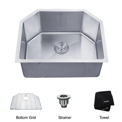 3 INCH UNDERMOUNT SINGLE BOWL 16 GAUGE STAINLESS STEEL KITCHEN SINK