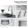 KRAUS Pax Zero-Radius Double Bowl 31 1/2" 16 Gauge (1.5mm Thick) Stainless Steel Kitchen Sink with NoiseDefend™ Soundproofing