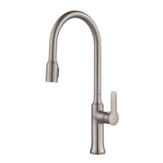 KRAUS KPF-1660SS Nola Single Lever Concealed Pull Down Kitchen Faucet Stainless Steel