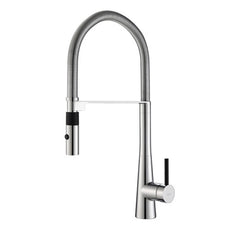 KRAUS Crespo™ Flex Single-Handle Commercial Style Kitchen Faucet with Dual-Function Sprayer in Stainless Steel